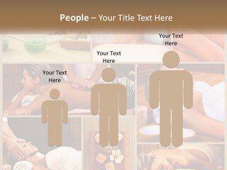 A Collage Of Pictures Of A Woman Getting A Massage PowerPoint Template