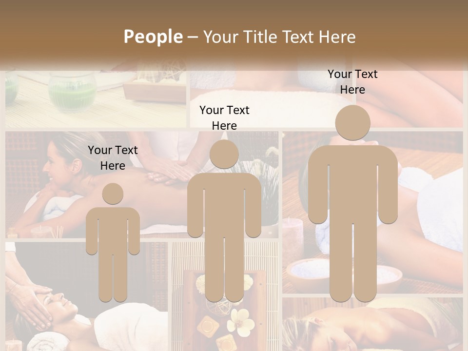 A Collage Of Pictures Of A Woman Getting A Massage PowerPoint Template