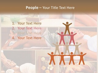 A Collage Of Pictures Of A Woman Getting A Massage PowerPoint Template