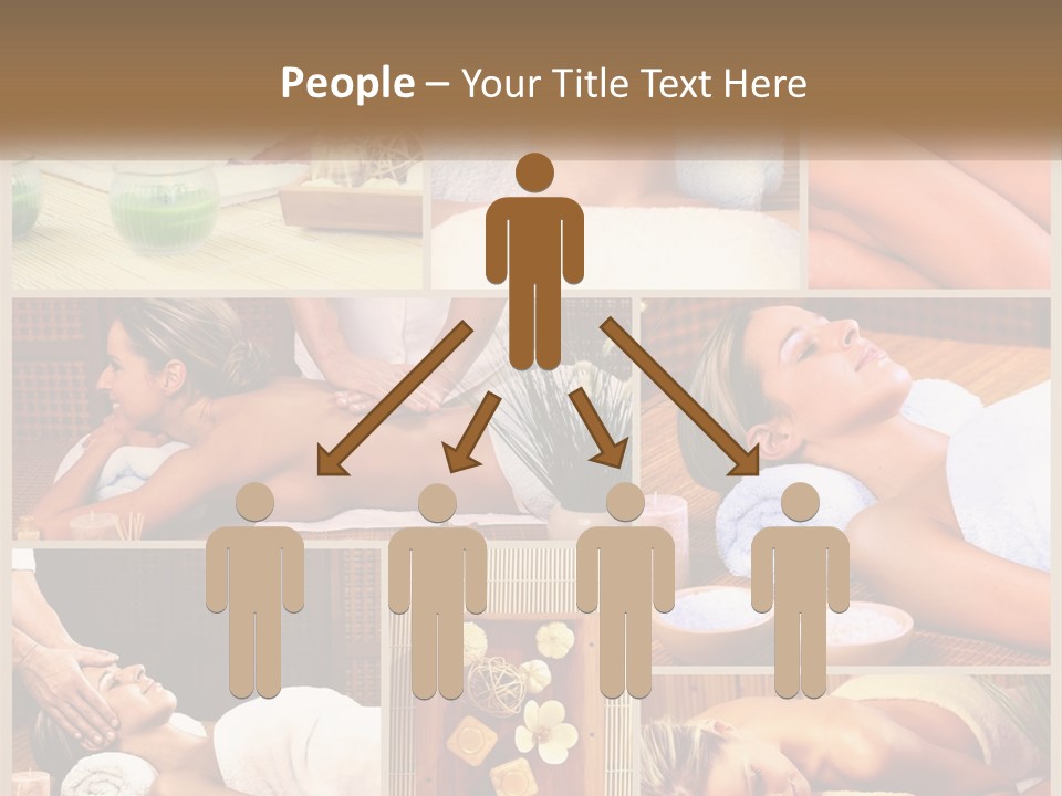 A Collage Of Pictures Of A Woman Getting A Massage PowerPoint Template