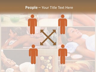 A Collage Of Pictures Of A Woman Getting A Massage PowerPoint Template