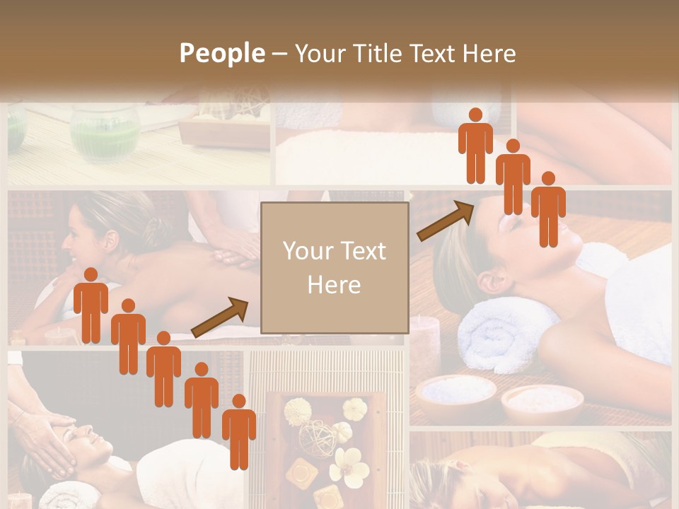 A Collage Of Pictures Of A Woman Getting A Massage PowerPoint Template