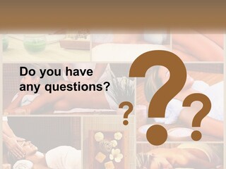 A Collage Of Pictures Of A Woman Getting A Massage PowerPoint Template