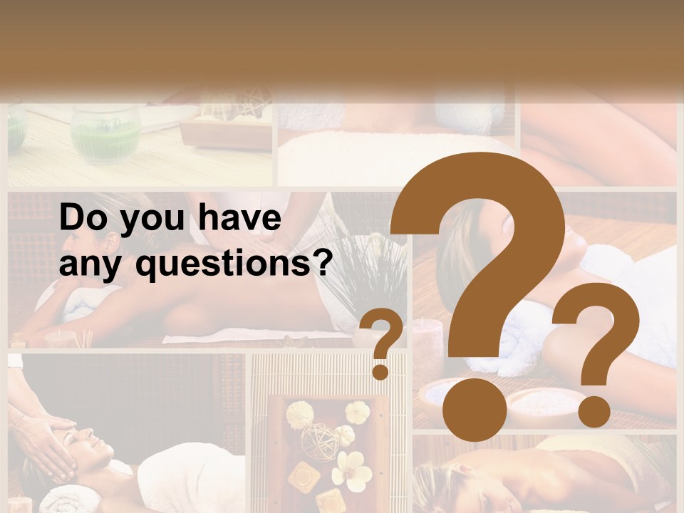 A Collage Of Pictures Of A Woman Getting A Massage PowerPoint Template