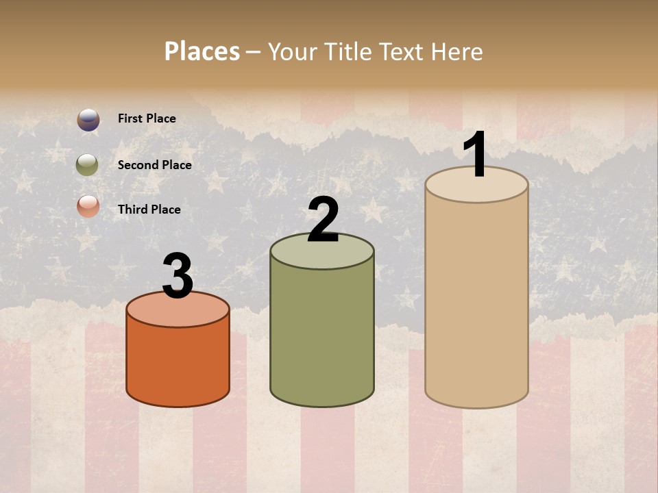 A Torn American Flag With The Words Name Of Presentation On It PowerPoint Template