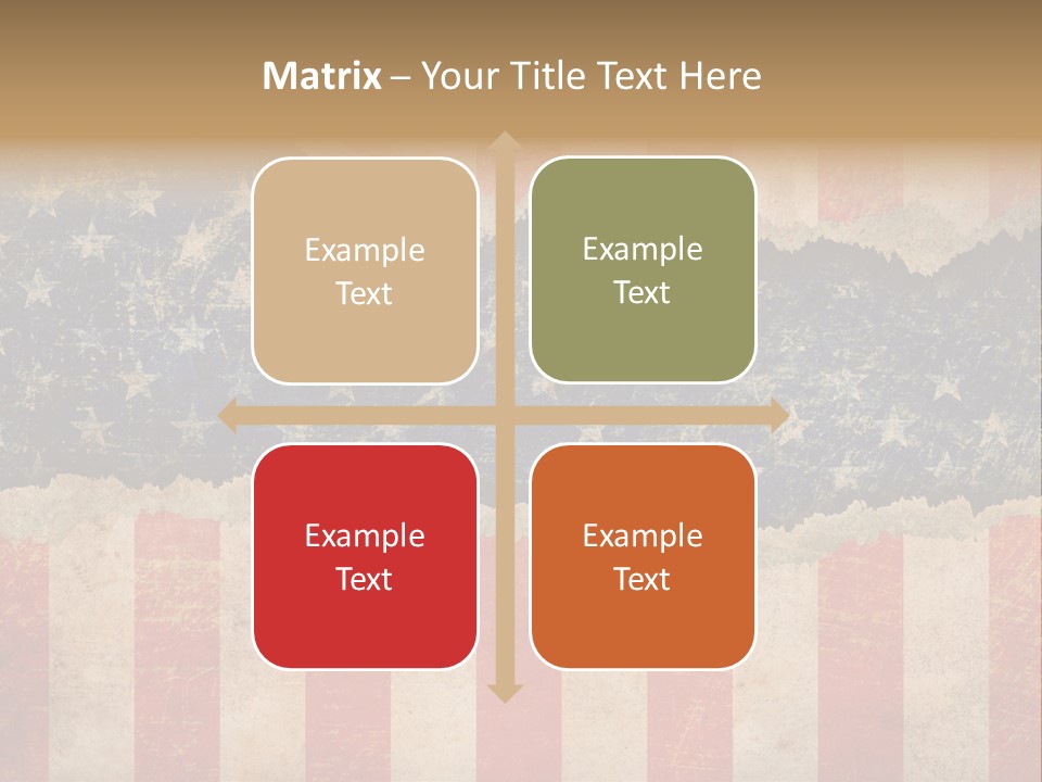 A Torn American Flag With The Words Name Of Presentation On It PowerPoint Template