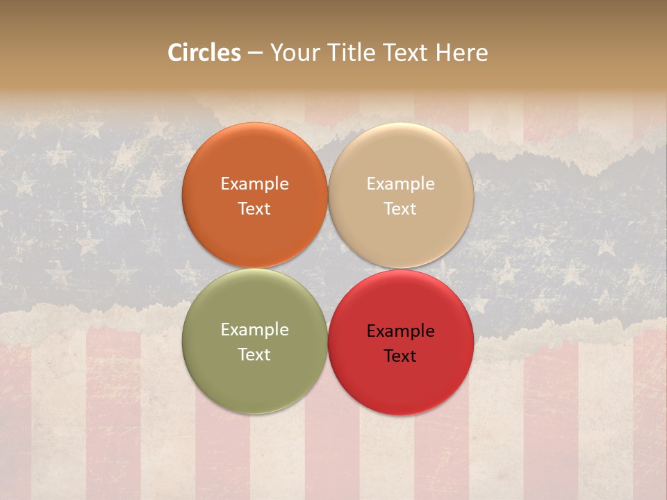 A Torn American Flag With The Words Name Of Presentation On It PowerPoint Template
