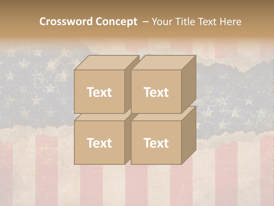 A Torn American Flag With The Words Name Of Presentation On It PowerPoint Template