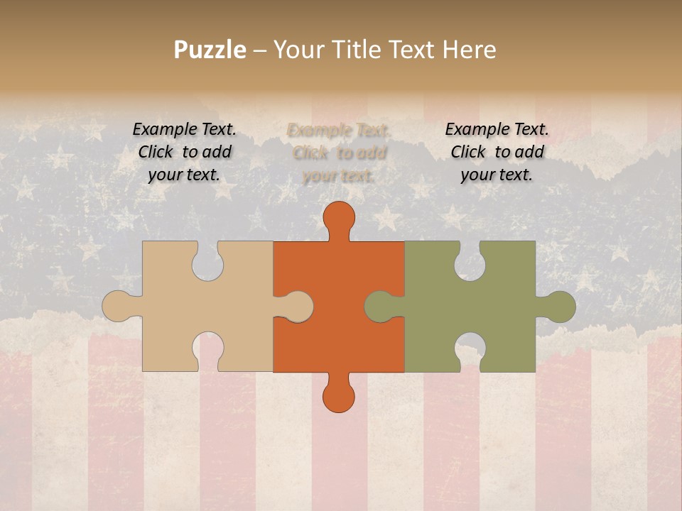 A Torn American Flag With The Words Name Of Presentation On It PowerPoint Template