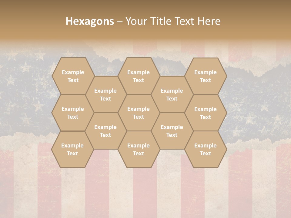 A Torn American Flag With The Words Name Of Presentation On It PowerPoint Template