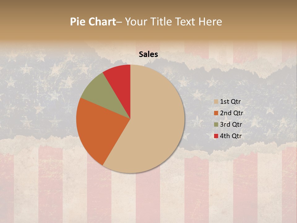 A Torn American Flag With The Words Name Of Presentation On It PowerPoint Template