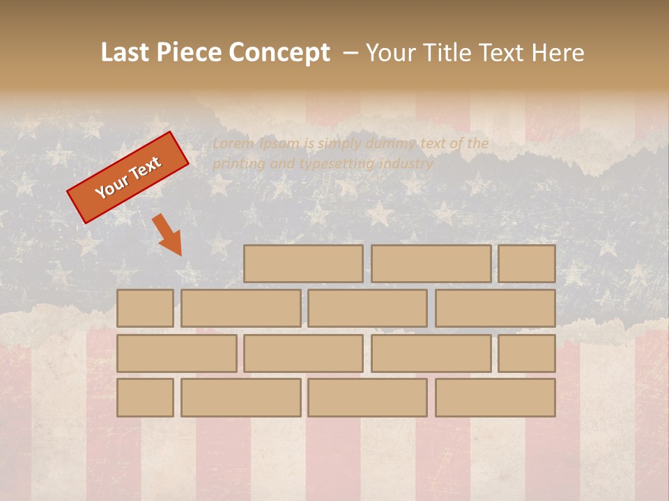 A Torn American Flag With The Words Name Of Presentation On It PowerPoint Template