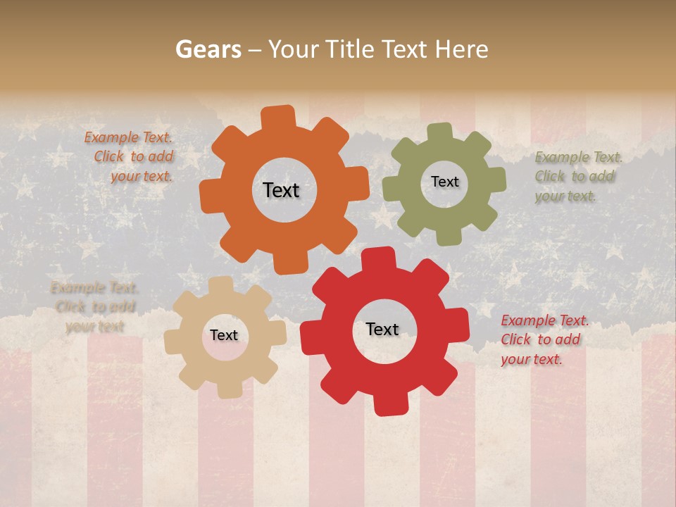 A Torn American Flag With The Words Name Of Presentation On It PowerPoint Template