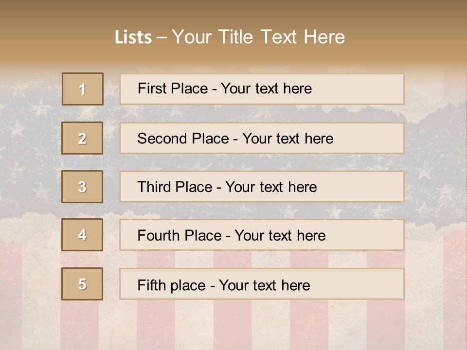 A Torn American Flag With The Words Name Of Presentation On It PowerPoint Template