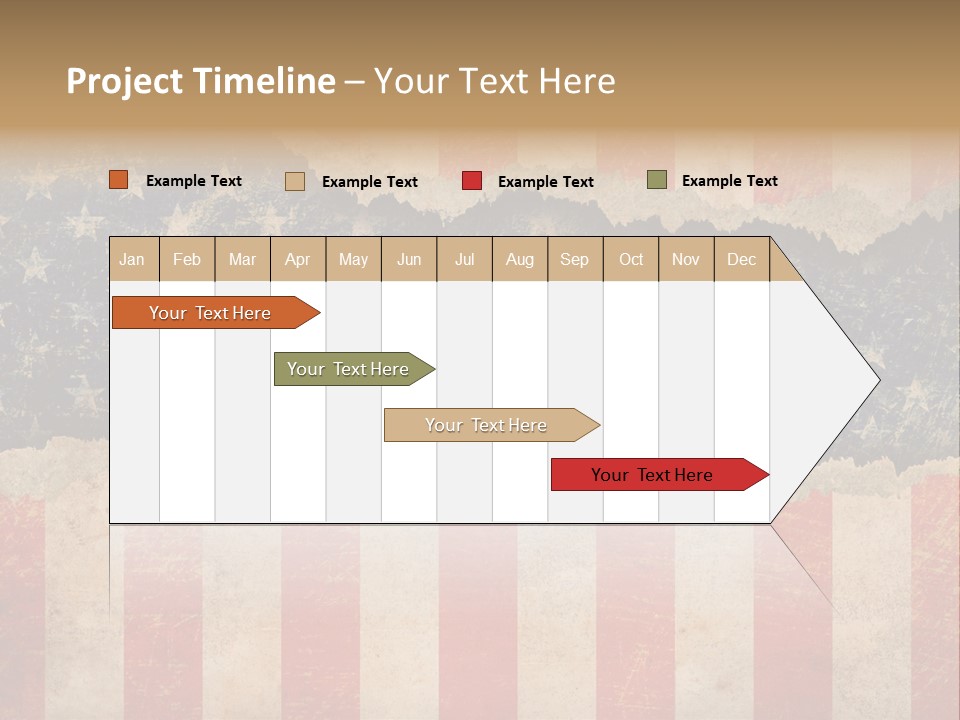 A Torn American Flag With The Words Name Of Presentation On It PowerPoint Template