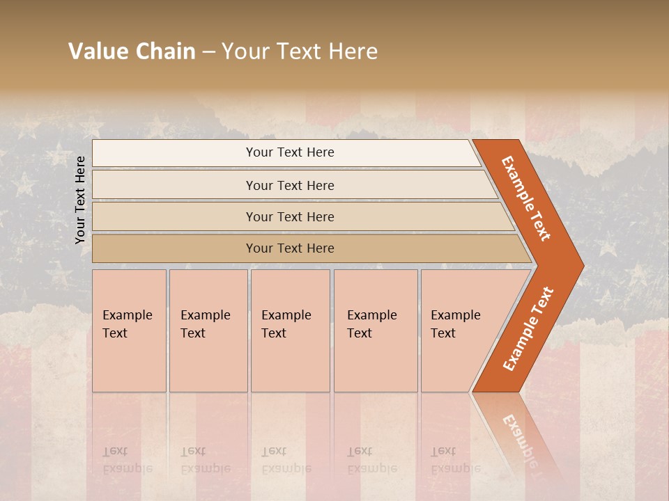 A Torn American Flag With The Words Name Of Presentation On It PowerPoint Template