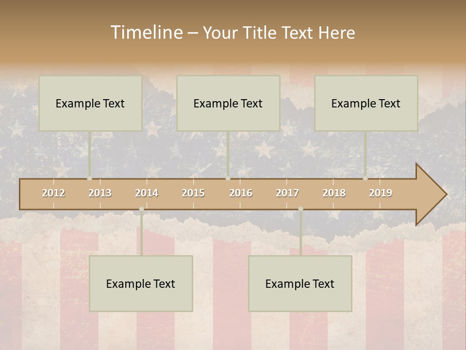 A Torn American Flag With The Words Name Of Presentation On It PowerPoint Template
