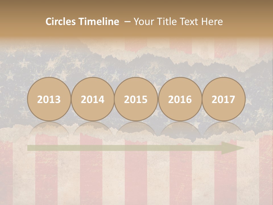 A Torn American Flag With The Words Name Of Presentation On It PowerPoint Template