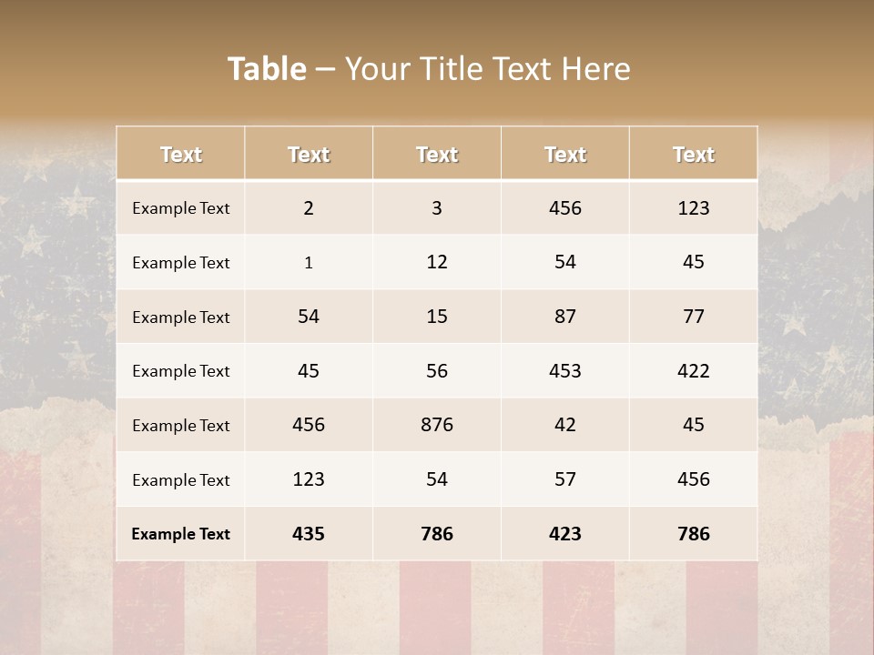 A Torn American Flag With The Words Name Of Presentation On It PowerPoint Template