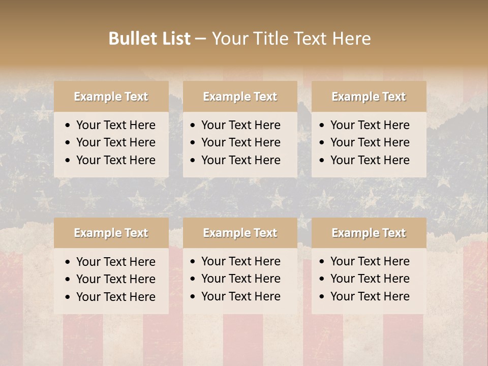 A Torn American Flag With The Words Name Of Presentation On It PowerPoint Template
