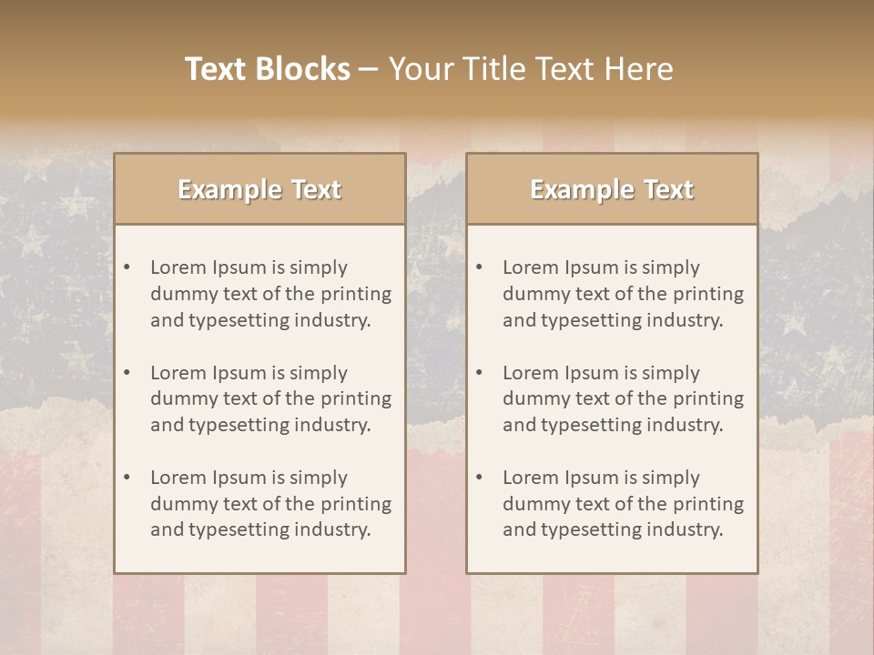 A Torn American Flag With The Words Name Of Presentation On It PowerPoint Template