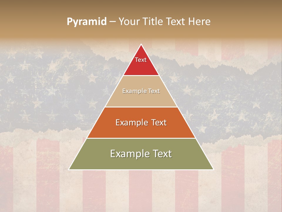 A Torn American Flag With The Words Name Of Presentation On It PowerPoint Template