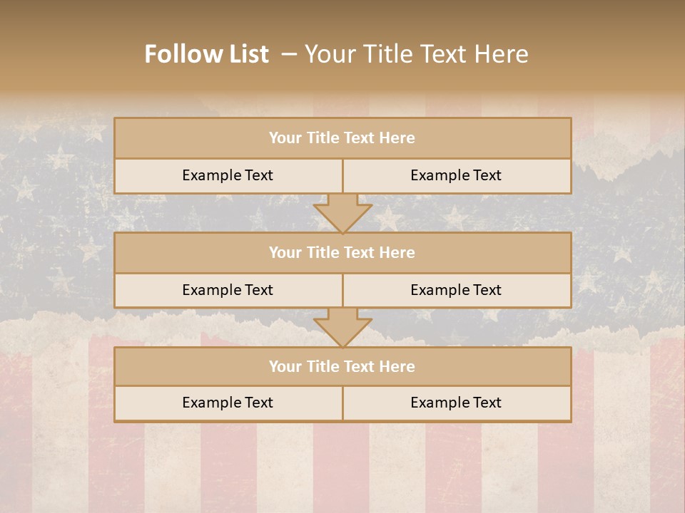 A Torn American Flag With The Words Name Of Presentation On It PowerPoint Template