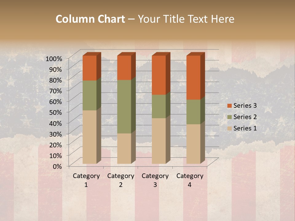 A Torn American Flag With The Words Name Of Presentation On It PowerPoint Template
