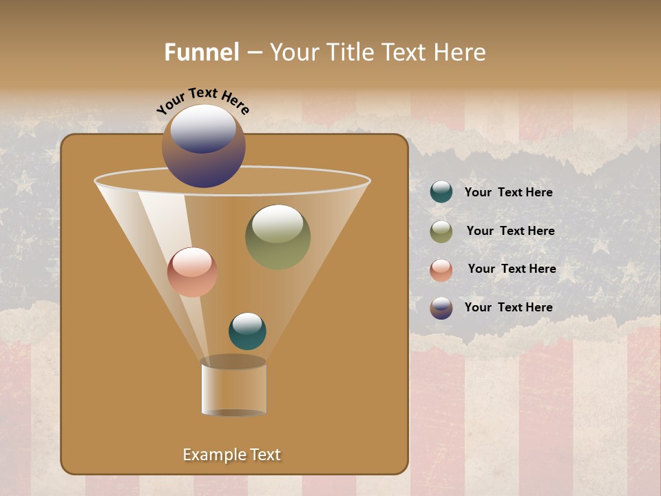 A Torn American Flag With The Words Name Of Presentation On It PowerPoint Template