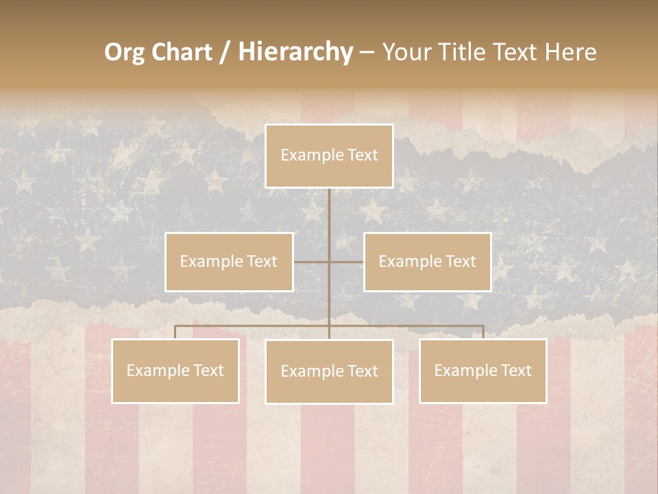 A Torn American Flag With The Words Name Of Presentation On It PowerPoint Template