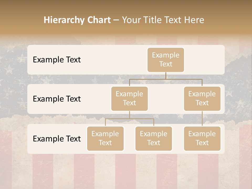 A Torn American Flag With The Words Name Of Presentation On It PowerPoint Template