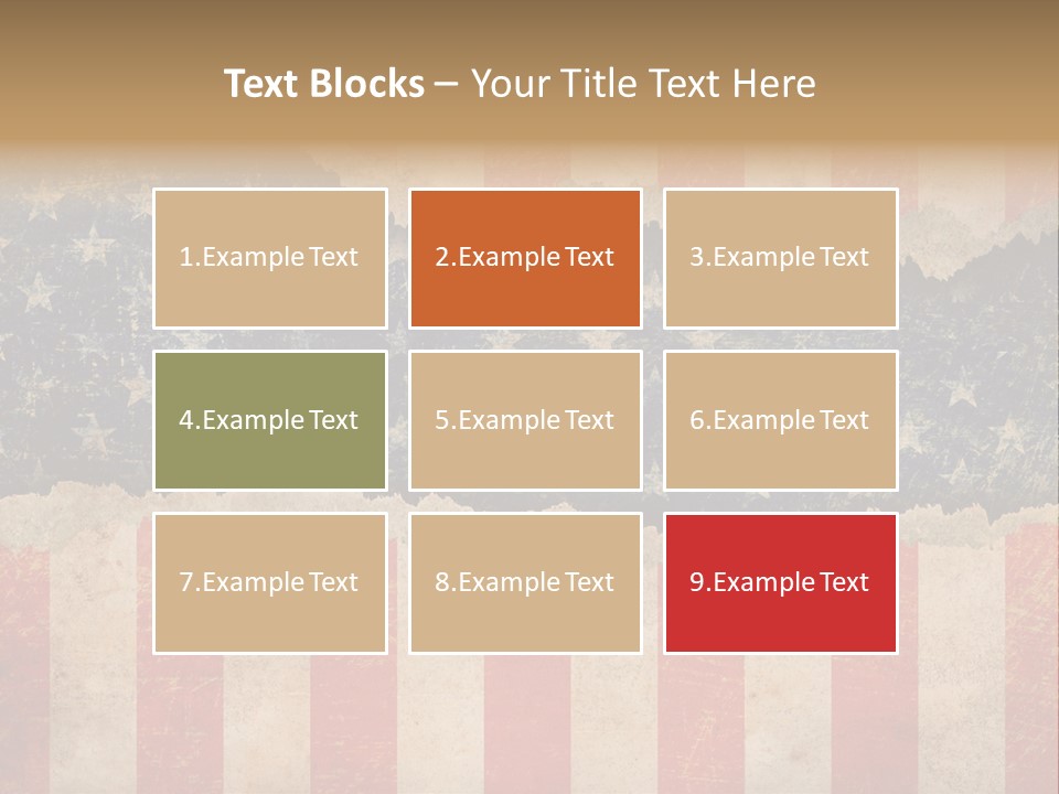 A Torn American Flag With The Words Name Of Presentation On It PowerPoint Template