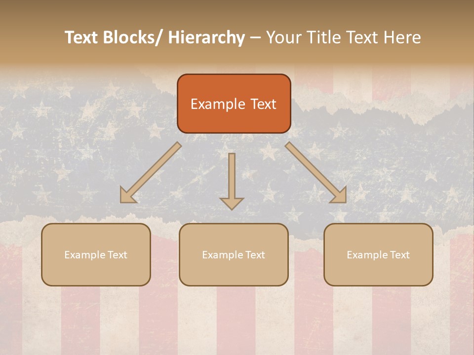 A Torn American Flag With The Words Name Of Presentation On It PowerPoint Template