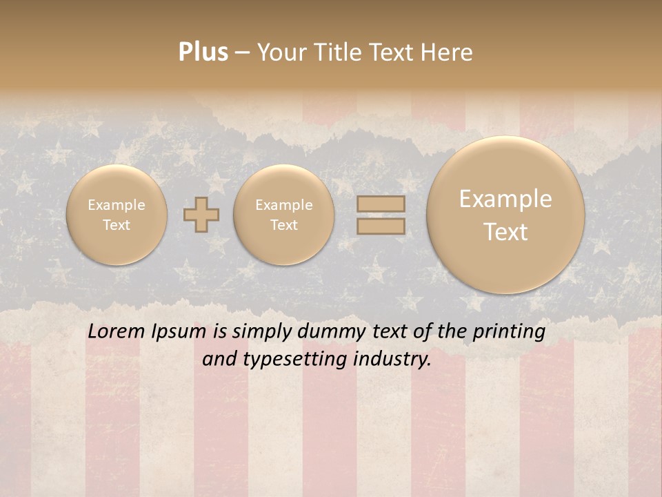 A Torn American Flag With The Words Name Of Presentation On It PowerPoint Template