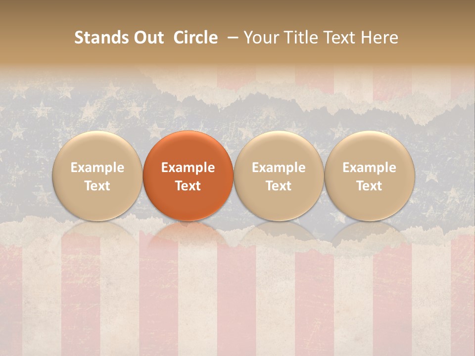 A Torn American Flag With The Words Name Of Presentation On It PowerPoint Template