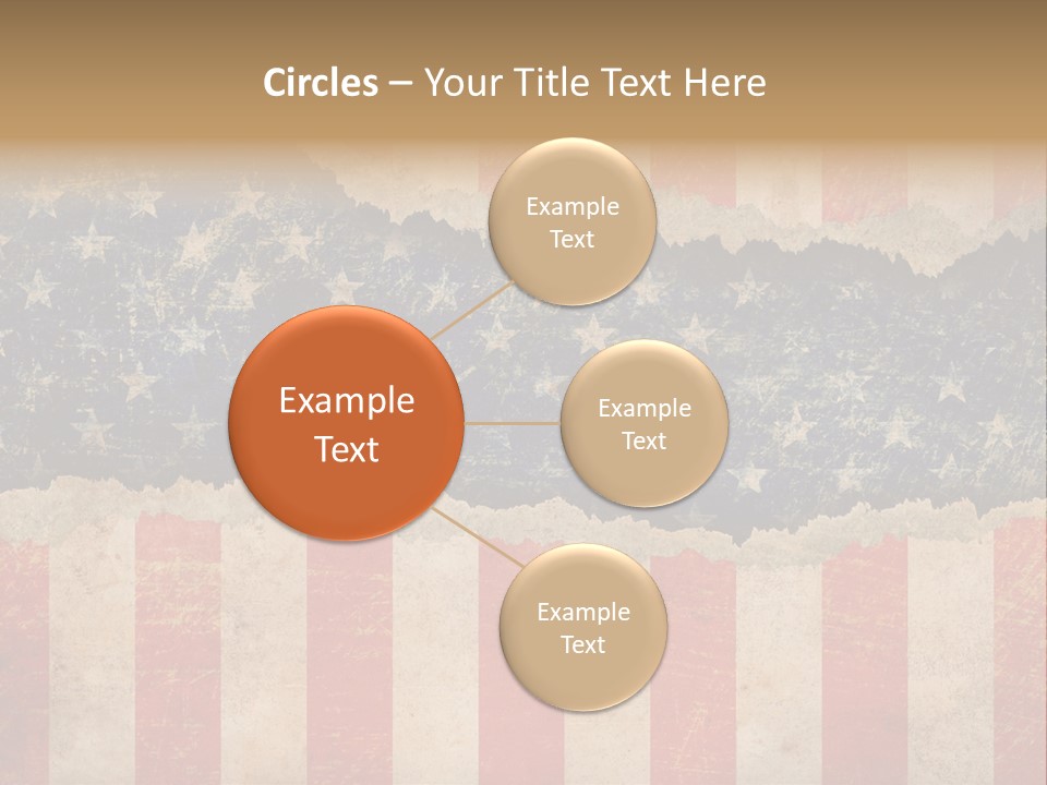 A Torn American Flag With The Words Name Of Presentation On It PowerPoint Template