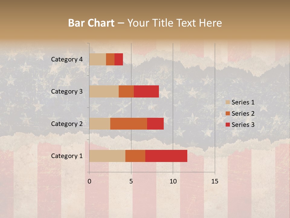 A Torn American Flag With The Words Name Of Presentation On It PowerPoint Template