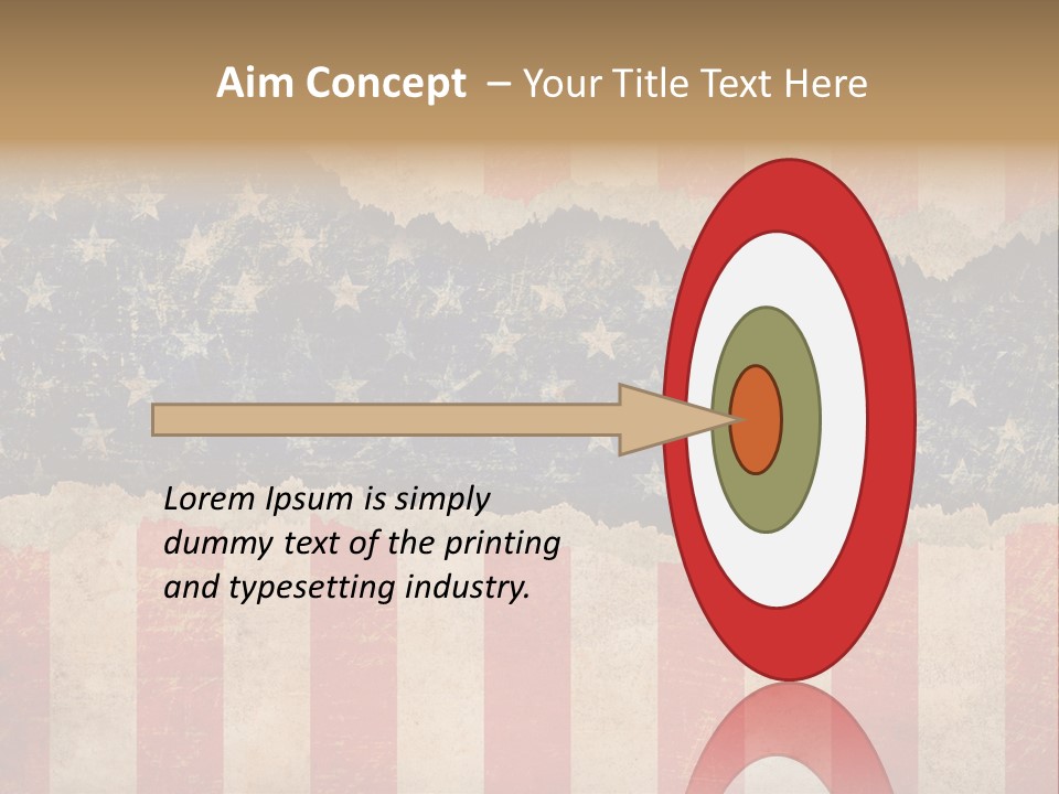 A Torn American Flag With The Words Name Of Presentation On It PowerPoint Template