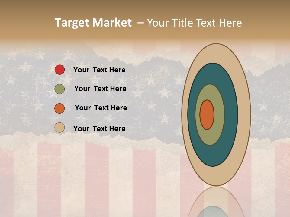 A Torn American Flag With The Words Name Of Presentation On It PowerPoint Template