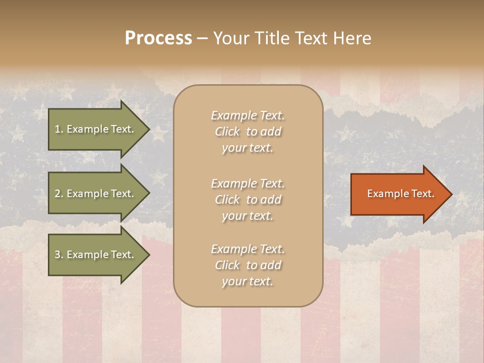 A Torn American Flag With The Words Name Of Presentation On It PowerPoint Template