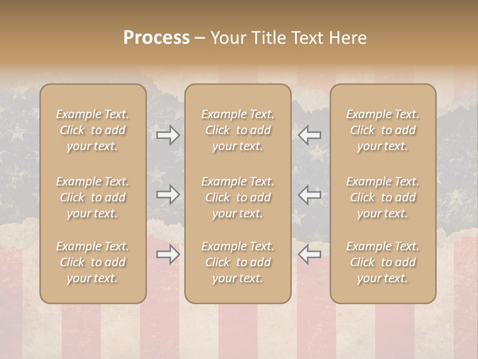 A Torn American Flag With The Words Name Of Presentation On It PowerPoint Template