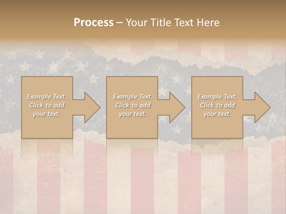 A Torn American Flag With The Words Name Of Presentation On It PowerPoint Template