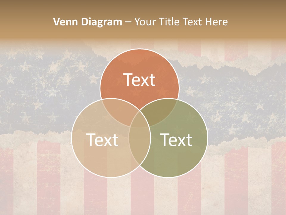 A Torn American Flag With The Words Name Of Presentation On It PowerPoint Template