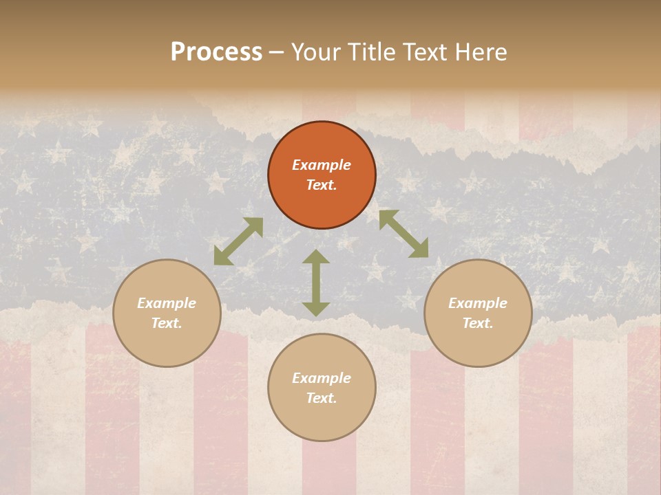 A Torn American Flag With The Words Name Of Presentation On It PowerPoint Template