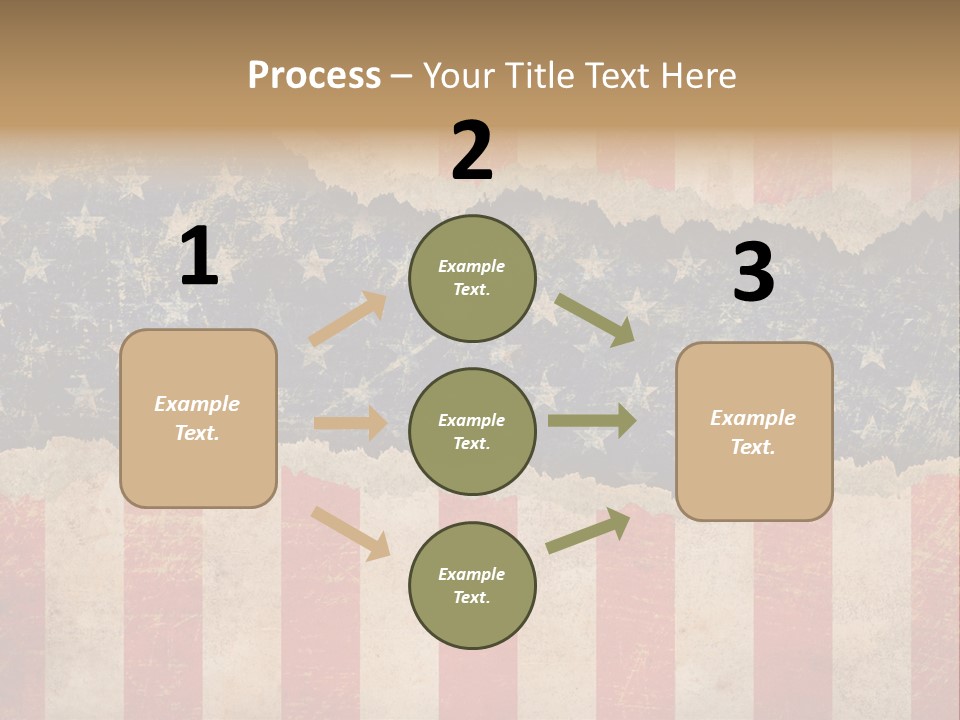 A Torn American Flag With The Words Name Of Presentation On It PowerPoint Template