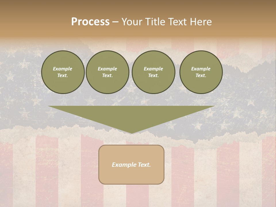 A Torn American Flag With The Words Name Of Presentation On It PowerPoint Template