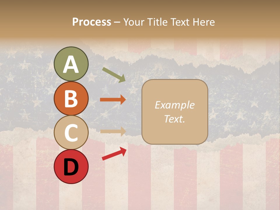 A Torn American Flag With The Words Name Of Presentation On It PowerPoint Template
