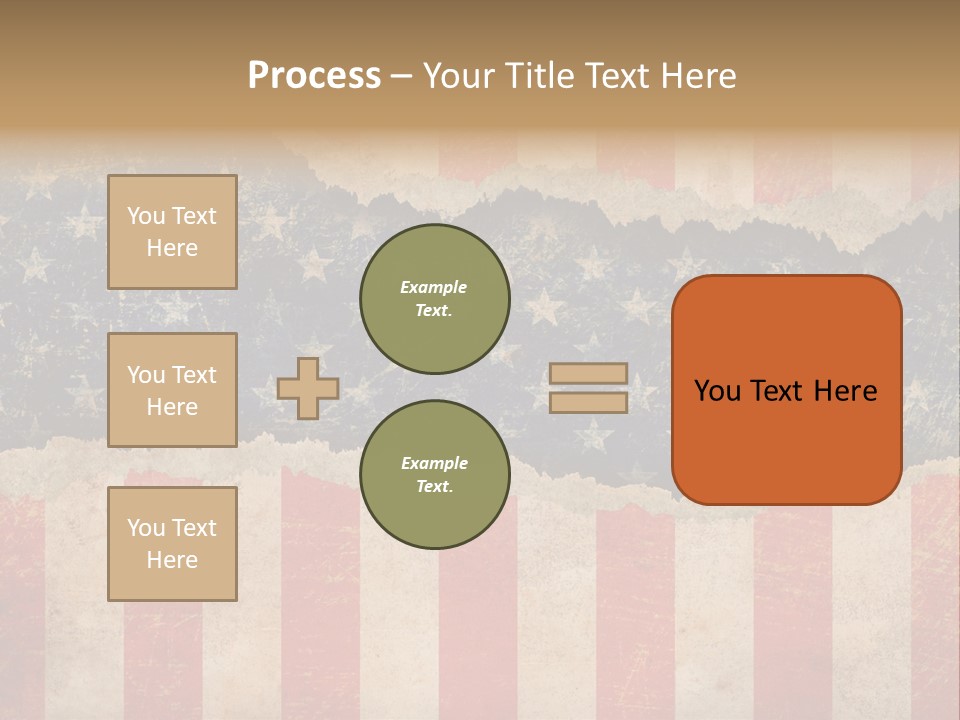A Torn American Flag With The Words Name Of Presentation On It PowerPoint Template