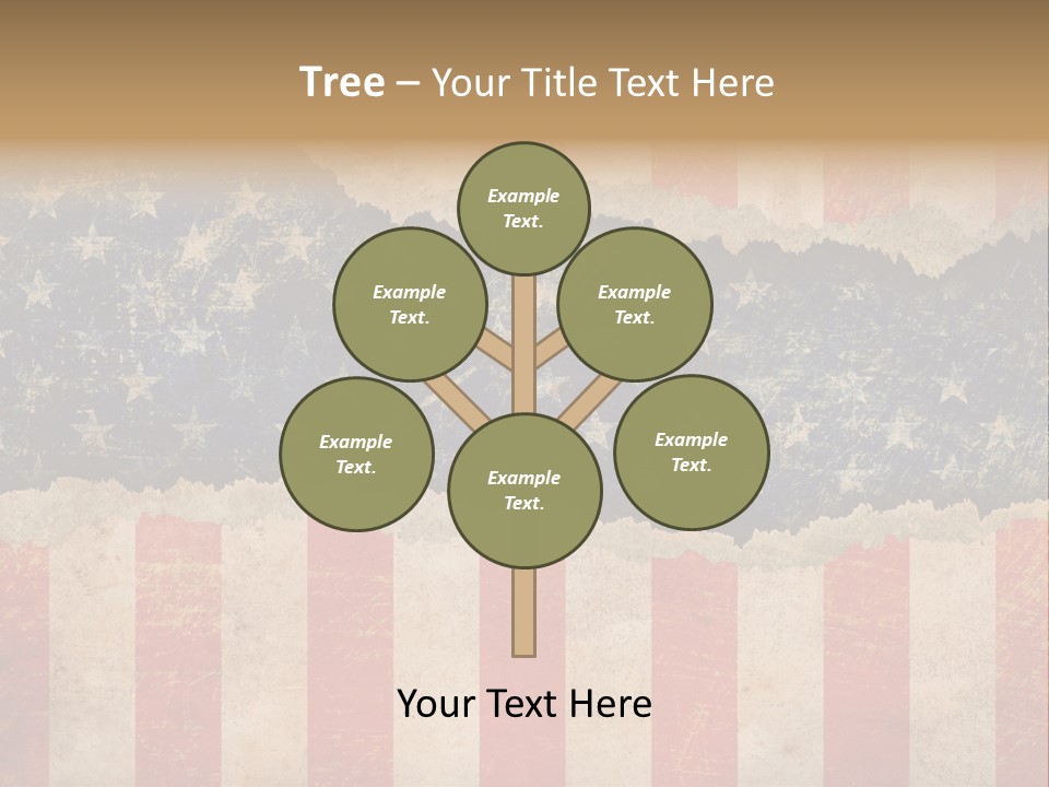 A Torn American Flag With The Words Name Of Presentation On It PowerPoint Template