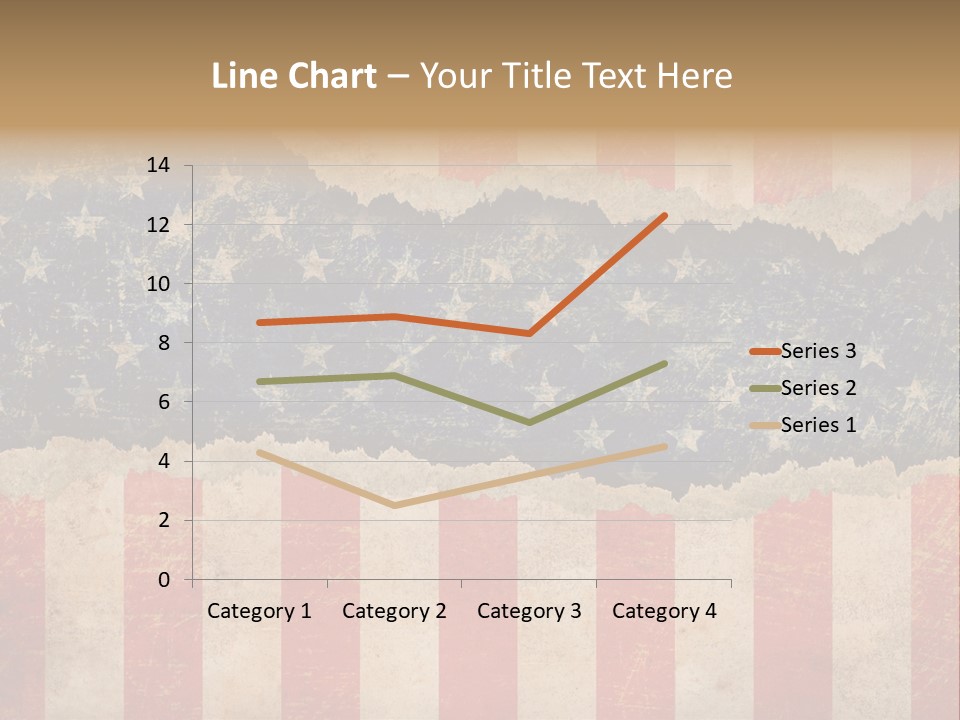 A Torn American Flag With The Words Name Of Presentation On It PowerPoint Template